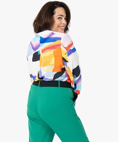 blouse femme fluide multicolore imprime chemisiers et blousesC151401_3