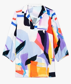 blouse femme fluide multicolore imprime chemisiers et blousesC151401_4