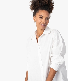 chemise femme oversize avec epaules tombantes blanc chemisiersC152101_2