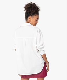 chemise femme oversize avec epaules tombantes blanc chemisiersC152101_3