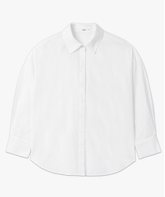 chemise femme oversize avec epaules tombantes blanc chemisiersC152101_4