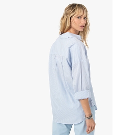 chemise femme rayee a manches longues imprime chemisiersC152201_3