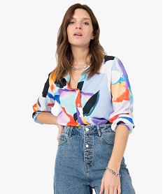 chemise femme multicolore imprime chemisiersC153001_2
