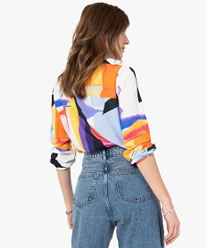 chemise femme multicolore imprime chemisiersC153001_3