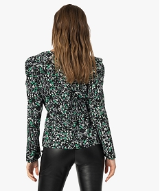 blouse femme a epaulettes forme cache-cour imprime blousesC154501_3