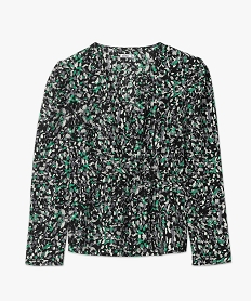 blouse femme a epaulettes forme cache-cour imprime blousesC154501_4