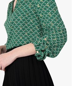 blouse femme imprimee avec manches retroussables imprime blousesC154801_2