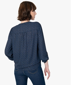 blouse femme imprimee avec manches retroussables imprime blousesC154901_3