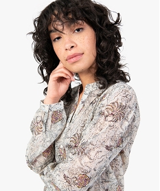 blouse femme imprimee en voile imprime blousesC155101_2