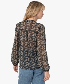 blouse femme transparente a motifs cachemire imprime blousesC156301_3