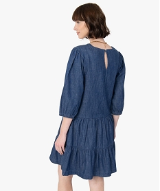 robe femme en jean a manches longues bleuC157801_3
