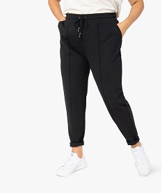 pantalon femme grande taille avec couture sur lavant noir leggings et jeggingsC162601_1