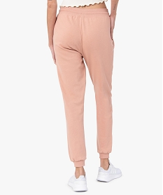 pantalon de jogging femme molletonne rose pantalonsC163001_3
