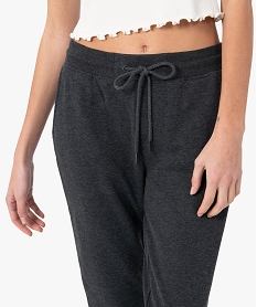 pantalon de jogging femme molletonne gris pantalonsC163201_2
