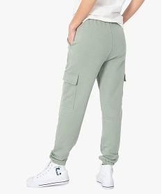 pantalon de jogging femme avec poches a rabat vert pantalonsC163601_3