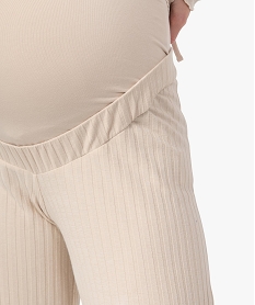 pantalon de grossesse en maille cotelee beigeC163701_2