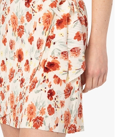 jupe femme forme portefeuille a motifs fleuris imprimeC165201_2