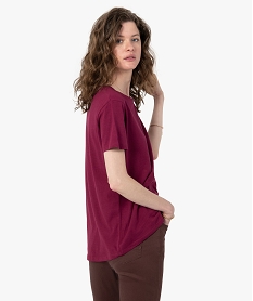 tee-shirt femme a manches courtes avec dos plus long rougeC173201_3