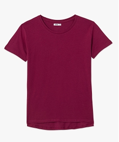 tee-shirt femme a manches courtes avec dos plus long rouge t-shirts manches courtesC173201_4