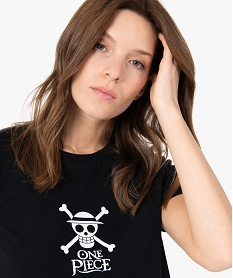 tee-shirt femme avec motif - one piece noirC174601_2