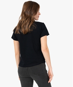 tee-shirt femme avec motif – one piece noir t-shirts manches courtesC174601_3