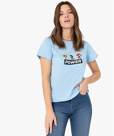GEMO Tee-shirt femme avec motif - Powerpuff Girls Bleu