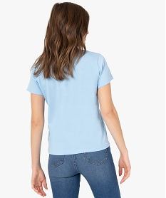 tee-shirt femme avec motif – powerpuff girls bleu t-shirts manches courtesC174801_3