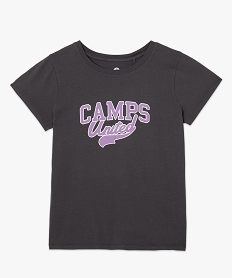 tee-shirt femme a manches courtes avec motif - camps united grisC175301_4