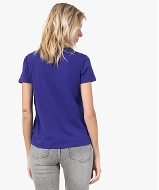 tee-shirt femme avec motifs fleuris brodes violetC180601_3