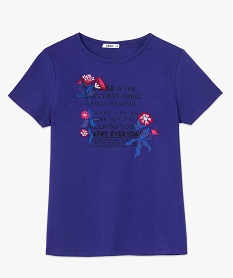 tee-shirt femme avec motifs fleuris brodes violetC180601_4