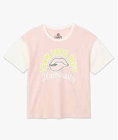 tee-shirt femme a motif – camps united roseC181101_4