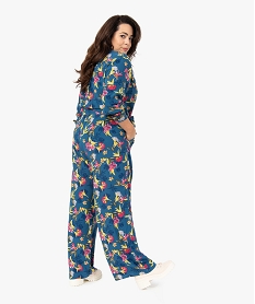 combinaison pantalon femme grande taille a motifs fleuris imprime pantalons et jeansC192101_3