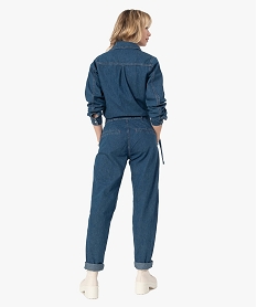combinaison pantalon femme en jean bleuC193101_4