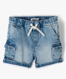 bermuda bebe garcon en jean delave bleu shortsC195101_1