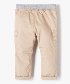 pantalon coupe cargo double avec taille elastique bebe garcon beige pantalonsC195301_3