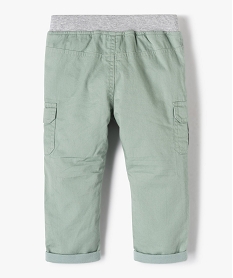 pantalon coupe cargo double avec taille elastique bebe garcon vert pantalonsC195401_3