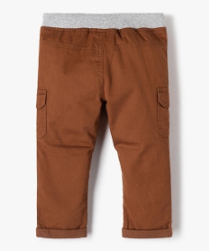 pantalon coupe cargo double avec taille elastique bebe garcon brun pantalonsC195501_3