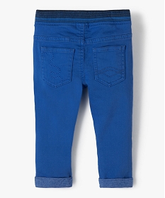 pantalon bebe garcon avec taille elastiquee - lulu castagnette bleuC195901_3
