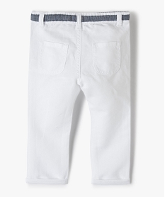 pantalon bebe garcon elegant en lin coton blancC196201_3