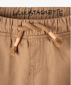 pantalon bebe garcon resserre dans le bas - lulucastagnette beige pantalonsC196301_3