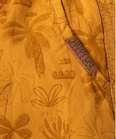 bermuda bebe garcon en toile a taille elastiquee jauneC196601_2