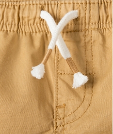 bermuda en toile a taille elastiquee bebe garcon beige shortsC196801_2