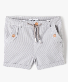 short bebe garcon raye a revers gris shortsC197101_1