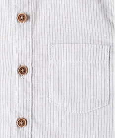chemise bebe garcon a manches courtes avec col rond gris chemisesC197301_2