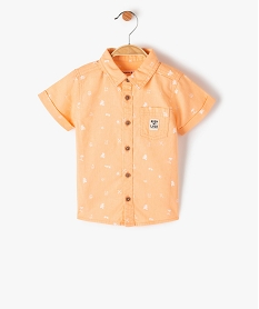 chemise bebe garcon imprimee – lulucastagnette orange chemisesC197601_1