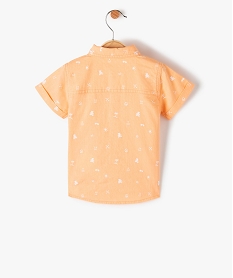chemise bebe garcon imprimee – lulucastagnette orange chemisesC197601_3