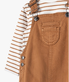 ensemble bebe garcon 2 pieces   salopette tee-shirt brunC198201_2