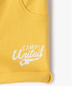 ensemble bebe garcon 2 pieces   tee-shirt loose short - camps united jaune shortsC198901_3