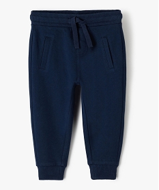 GEMO Pantalon de jogging avec ceinture bord-côte bébé garçon navy
