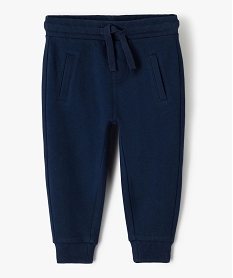 pantalon de jogging avec ceinture bord-cote bebe garcon bleu joggingsC199601_1